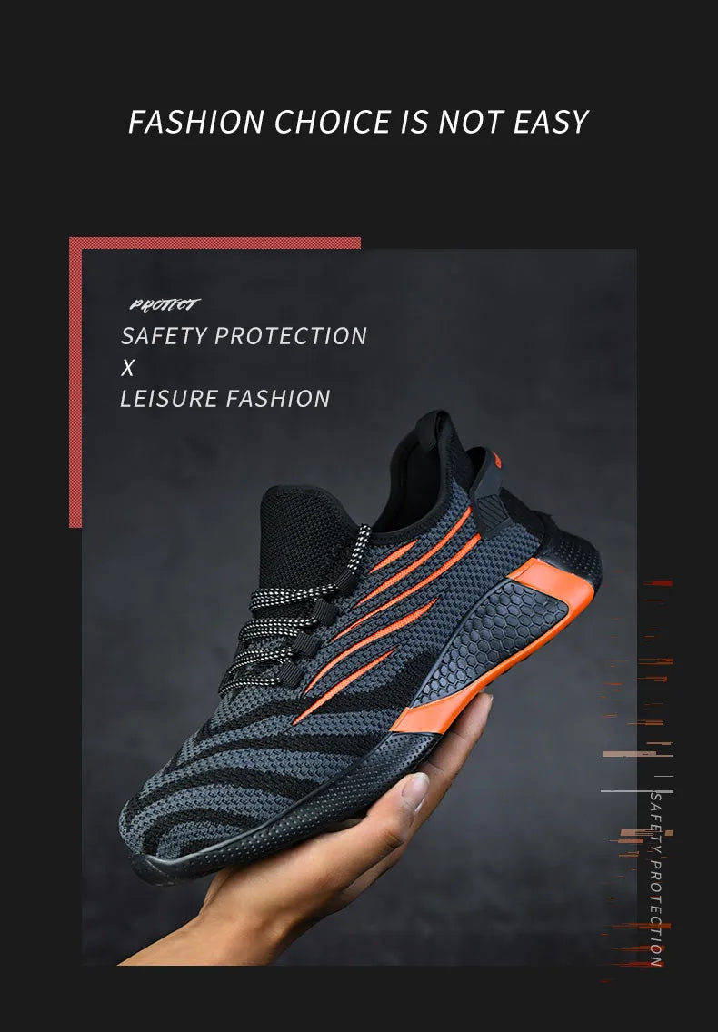 Men’s Safety Work Shoes – Lightweight, Anti-Puncture, Indestructible Boots