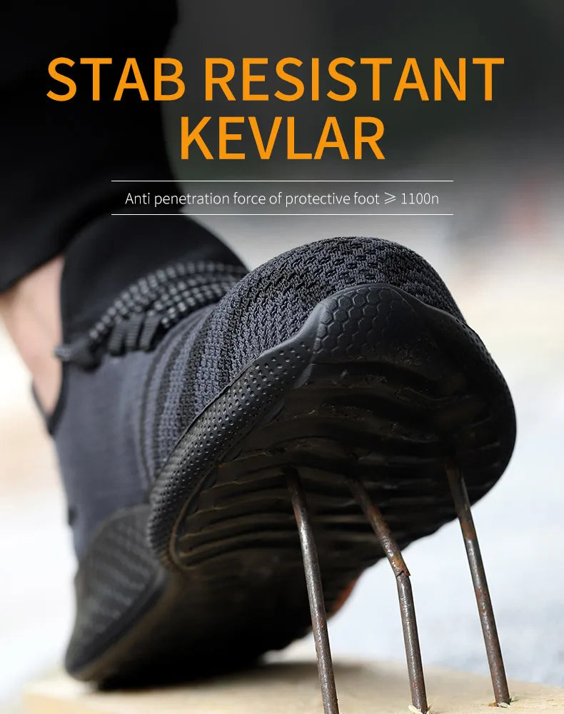 Men’s Safety Work Shoes – Lightweight, Anti-Puncture, Indestructible Boots