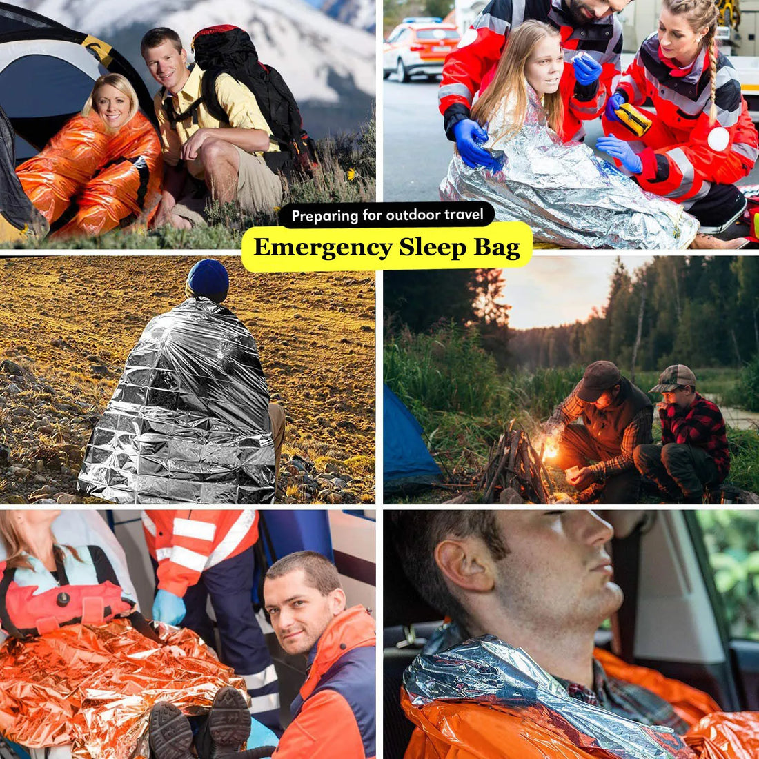 Portable Waterproof Emergency Sleeping Bag – Mylar Thermal Survival Sack
