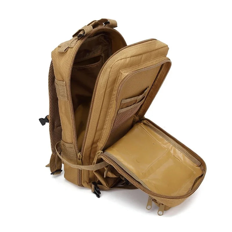 Fishing Tactical Backpack – Camouflage 3-Pocket Outdoor Travel & Hiking Bag