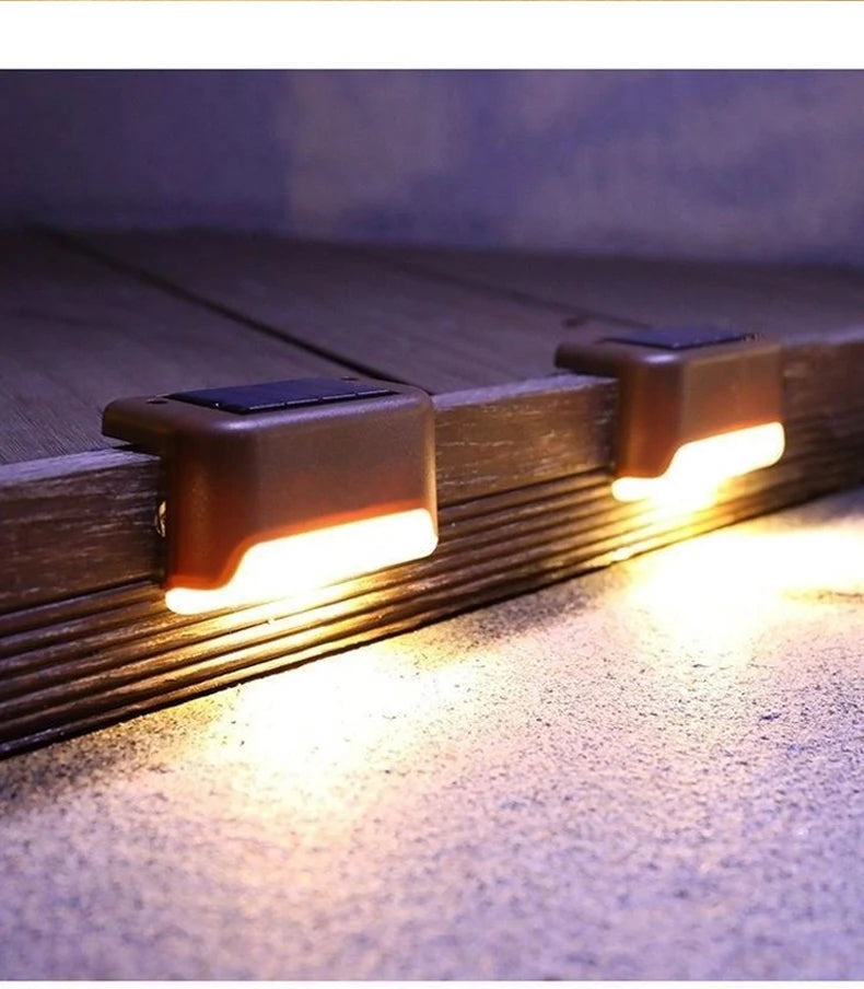 Solar LED Outdoor Lights – Waterproof Garden, Deck & Step Lamps (1/4/8/12PCS)