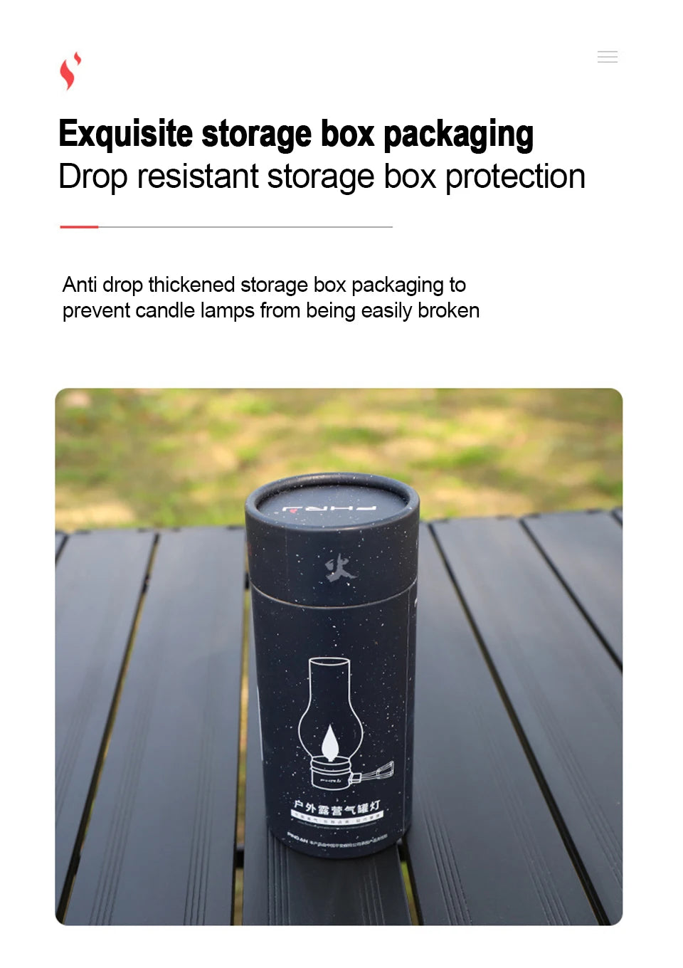 Portable Camping Gas Candle Lamp – Butane Outdoor Light