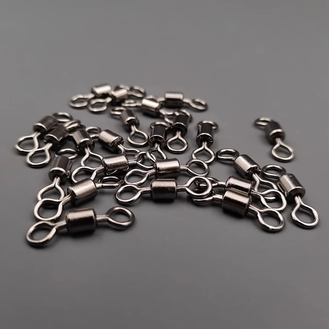 FishTrip 100-Pack Rolling Barrel Swivels – Stainless Steel Saltwater Fishing Tackles