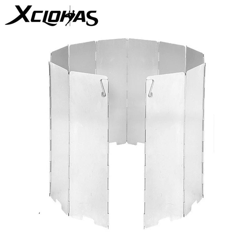 Camping Stove Windshield – 8/9/10/12/14/16 Plates Aluminum Alloy Wind Screen