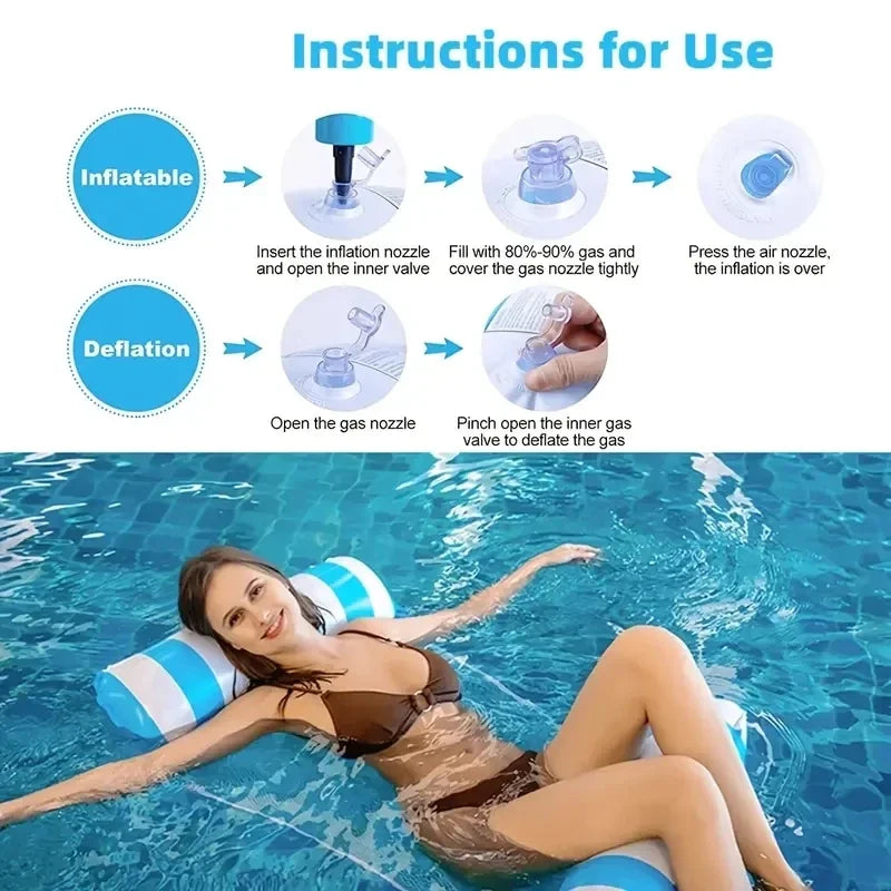 Inflatable Hammock Pool Float – Adult Water Lounger