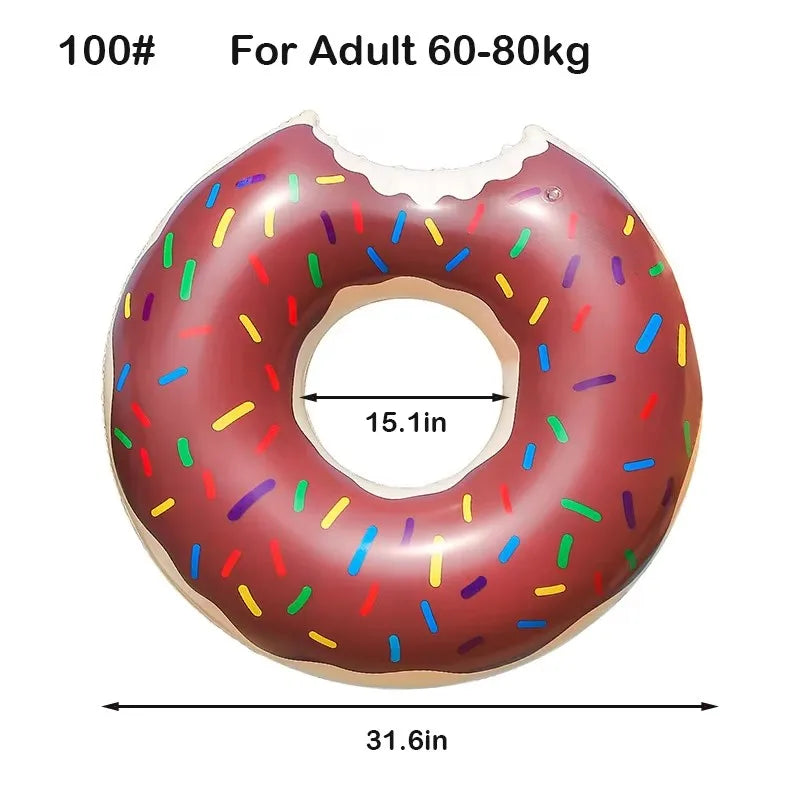 Rooxin Inflatable Donut Swim Ring – Pool Float for Kids & Adults