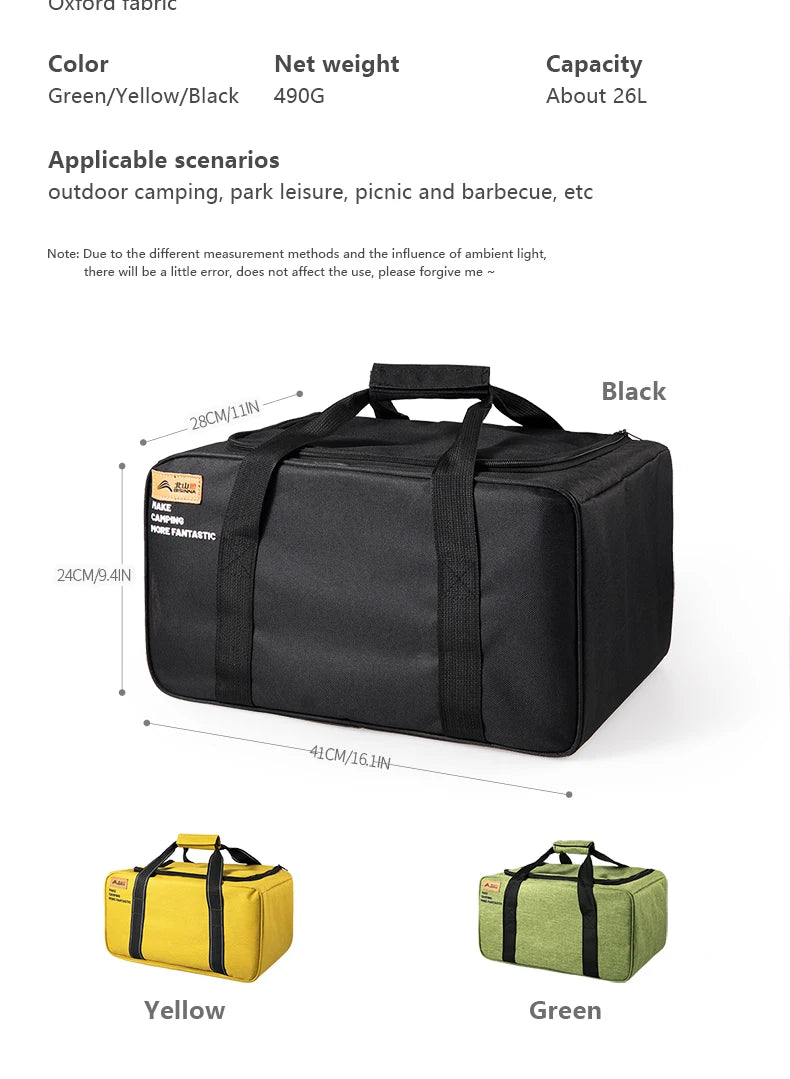 26L Camping Storage Bag – Gas Bottle, Cookware & Gear Organizer