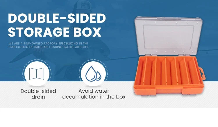 Shrimp & Squid Fishing Tackle Box – Double-Sided U-Shape Wooden/Plastic Case
