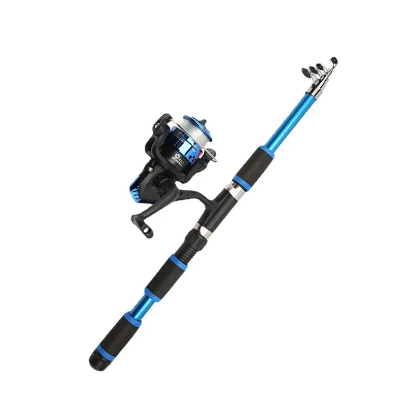 Telescopic Fishing Pole Set – Complete Kit with Spinning Reel, Baits & Hooks